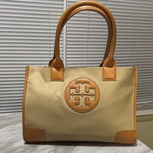 Tory Burch Beige and Tan Tote Bag